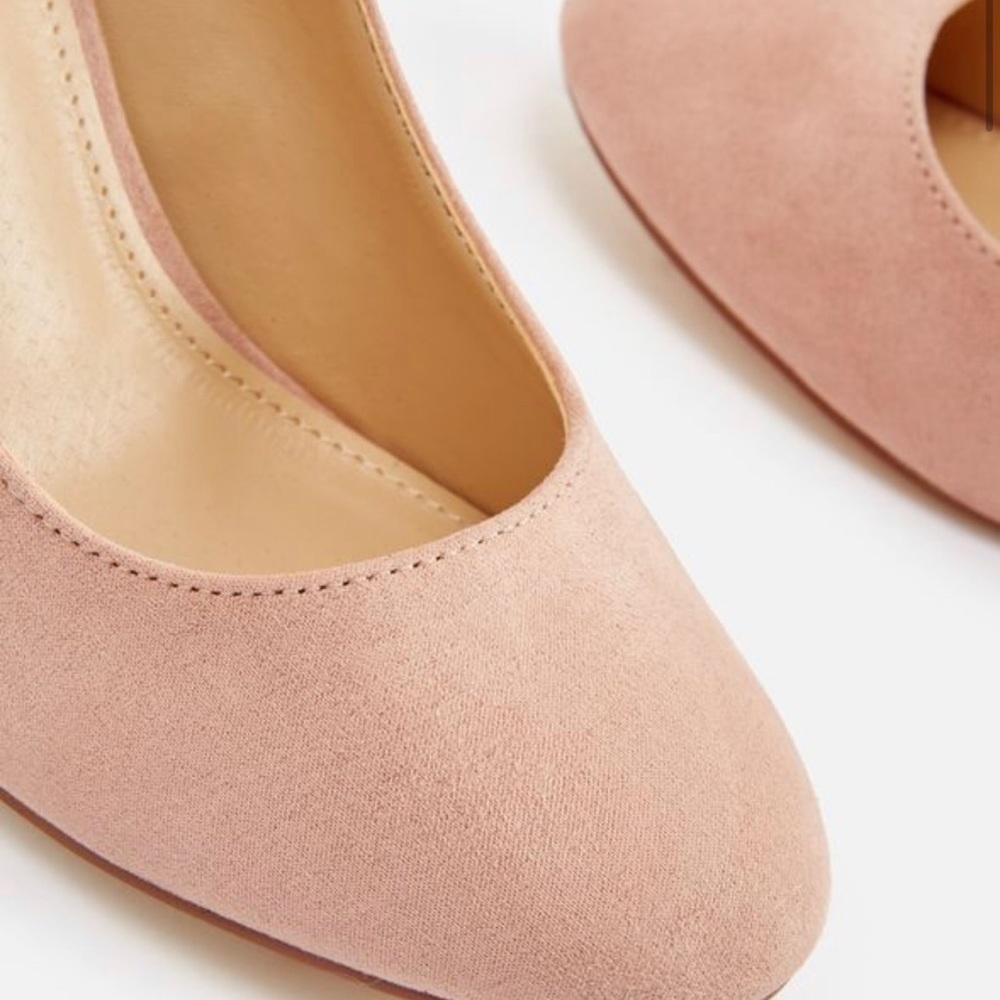 Just Fab Lavine Block Heel Pump Blush - Picture 2 of 5